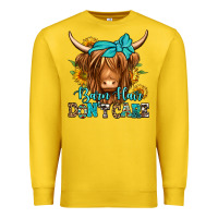 Lemon barn hair don't care long haired cow Premium Sweatshirt - Jasminsmagicworld