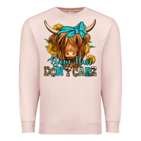 Pale Pink barn hair don't care long haired cow Premium Sweatshirt - Jasminsmagicworld