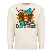 Sandshell barn hair don't care long haired cow Premium Sweatshirt - Jasminsmagicworld