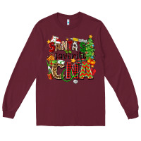 Burgundy santa's favorite cna Long Sleeve Tee - Zillion Design Studio