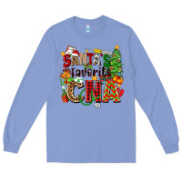 Colony Blue santa's favorite cna Long Sleeve Tee - Zillion Design Studio