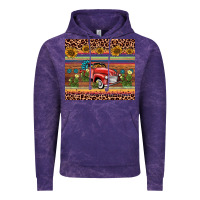 Cloud Purple truck sunflower leopard Vintage Hoodie - AdoDesignShop