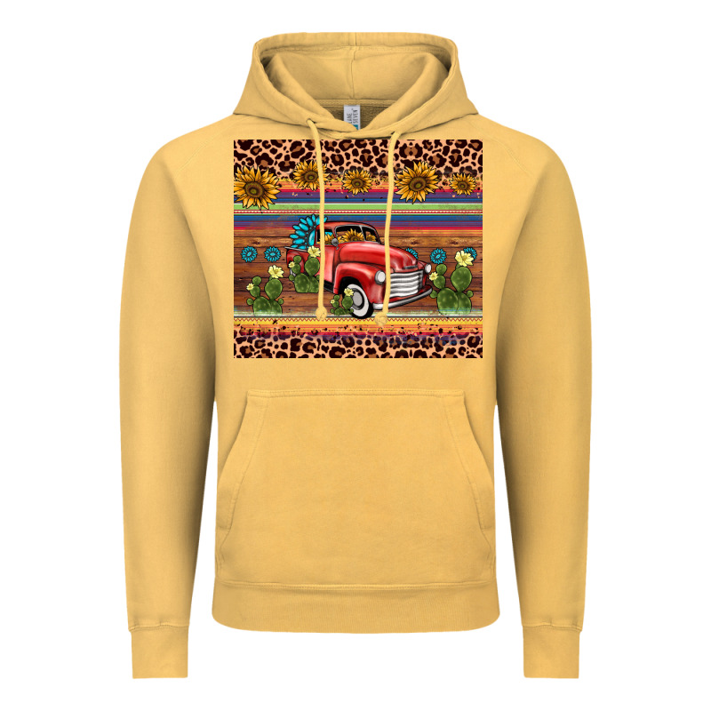 Truck Sunflower Leopard Vintage Hoodie by AdoDesignShop | Teevron