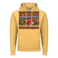 Vintage Mustard truck sunflower leopard Vintage Hoodie - AdoDesignShop