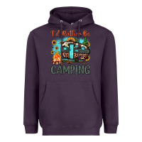 Plum i'd rather be camping Heavyweight Hoodie - JahusDesignShop
