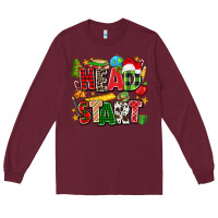 Burgundy head start christmas Long Sleeve Tee - Zillion Design Studio