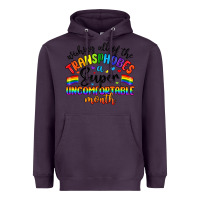 Plum wishing all of the transphobes uncomfortable month Heavyweight Hoodie - Artiststas