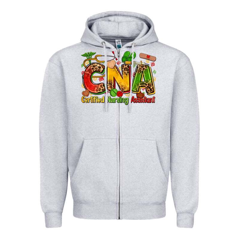 Certified Nursing Assistant Juneteenth Zipper Hoodie by Zillion Design Studio | Teevron