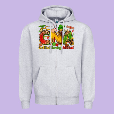 Certified Nursing Assistant Juneteenth Zipper Hoodie Designed By Zillion Design Studio