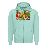 Seafoam Certified nursing assistant juneteenth Zipper Hoodie - Zillion Design Studio