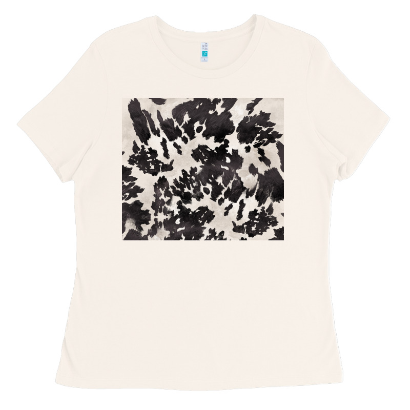 Black And White Cowhide Tumbler Ladies Tee by BarkalooDesign | Teevron