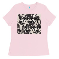 Bubblegum Pink black and white cowhide tumbler Ladies Tee - BarkalooDesign
