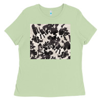 Matcha black and white cowhide tumbler Ladies Tee - BarkalooDesign