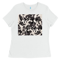 White black and white cowhide tumbler Ladies Tee - BarkalooDesign