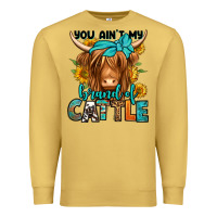Antique Gold you ain't my brand of cattle longhaired cow Premium Sweatshirt - Jasminsmagicworld
