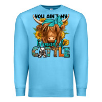 Ocean Blue you ain't my brand of cattle longhaired cow Premium Sweatshirt - Jasminsmagicworld