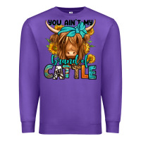 Purple you ain't my brand of cattle longhaired cow Premium Sweatshirt - Jasminsmagicworld