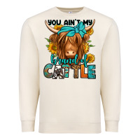 Sandshell you ain't my brand of cattle longhaired cow Premium Sweatshirt - Jasminsmagicworld