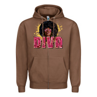 Chestnut Diva juneteenth Zipper Hoodie - Zillion Design Studio