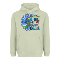 Matcha in april we wear blue sunflower Heavyweight Hoodie - Artiststas