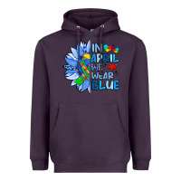 Plum in april we wear blue sunflower Heavyweight Hoodie - Artiststas