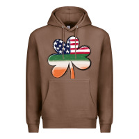 Chestnut st patricks day shamrock american flag Premium Hoodie - MaliasSmallBusiness
