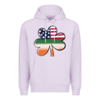 Lilac st patricks day shamrock american flag Premium Hoodie - MaliasSmallBusiness