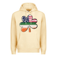 St Patricks Day Shamrock American Flag Premium Hoodie | Teevron