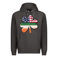 Smoke st patricks day shamrock american flag Premium Hoodie - MaliasSmallBusiness