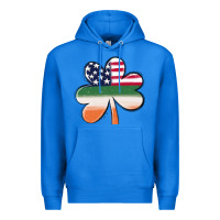 True Royal st patricks day shamrock american flag Premium Hoodie - MaliasSmallBusiness