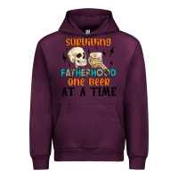 Mauve Wine surviving fatherhood one beer at a time Urban Hoodie - MaliasSmallBusiness