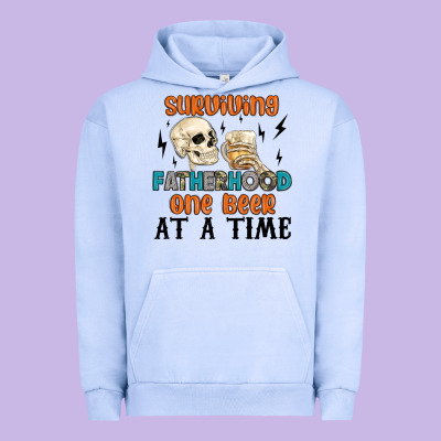 Surviving Fatherhood One Beer At A Time Urban Hoodie Designed By Maliassmallbusiness