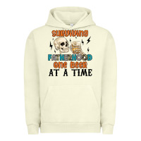 Pigment Pistachio surviving fatherhood one beer at a time Urban Hoodie - MaliasSmallBusiness