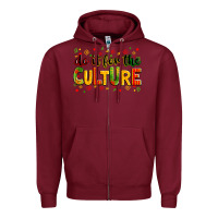 Burgundy Do it for the culture juneteenth Zipper Hoodie - Zillion Design Studio