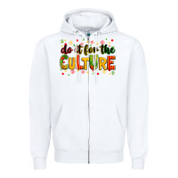White Do it for the culture juneteenth Zipper Hoodie - Zillion Design Studio