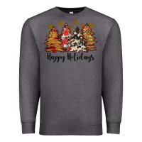 Charcoal Heather happy holidays Premium Sweatshirt - JahusDesignShop