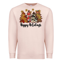 Pale Pink happy holidays Premium Sweatshirt - JahusDesignShop