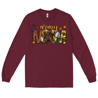 Burgundy army mom Long Sleeve Tee - texasbilliewilder