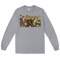 Heather Grey army mom Long Sleeve Tee - texasbilliewilder