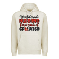 Oatmeal Heather would trade husband for a sack of crawfish Premium Hoodie - MaliasSmallBusiness