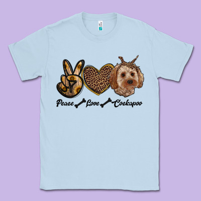 Peace Love Cockapoo Classic Tee Designed By Ranaportraitstore
