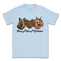 Dusty Blue peace love cockapoo Classic Tee - RanaPortraitStore