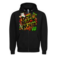 Black Dope black Nurse juneteenth Zipper Hoodie - Zillion Design Studio