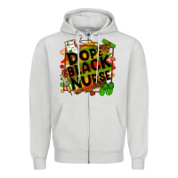 Dope Black Nurse Juneteenth Zipper Hoodie | Teevron