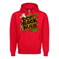 Red Dope black Nurse juneteenth Zipper Hoodie - Zillion Design Studio