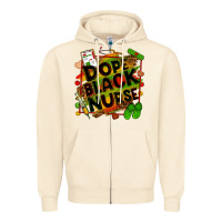 Sandshell Dope black Nurse juneteenth Zipper Hoodie - Zillion Design Studio