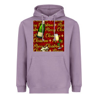 Lavender merry christmas champagne seamless pattern Heavyweight Hoodie - BundleAndBundleShop