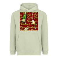 Matcha merry christmas champagne seamless pattern Heavyweight Hoodie - BundleAndBundleShop