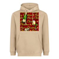 Mushroom merry christmas champagne seamless pattern Heavyweight Hoodie - BundleAndBundleShop
