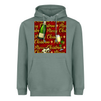Sage merry christmas champagne seamless pattern Heavyweight Hoodie - BundleAndBundleShop